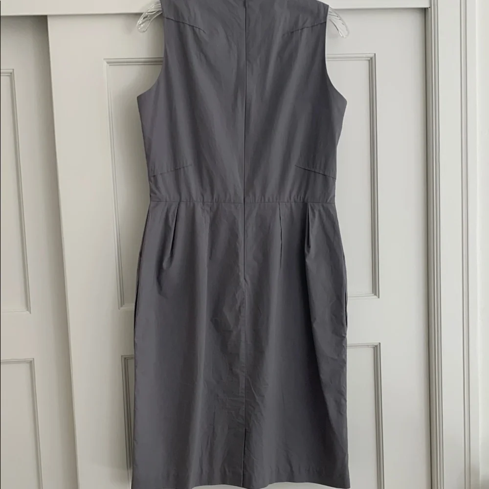 Sofie D'Hoore Gray Sheath Midi Dress Sleeveless Crew Neck - Picture 2 of 3